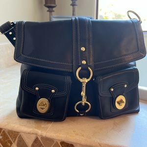 Vintage coach black leather legacy Brooklyn bag messenger
